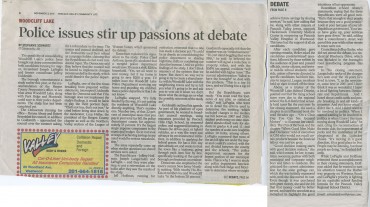 Woodcliff Lake Election Debate