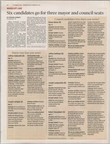Woodcliff Lake Election Candidates Capsules